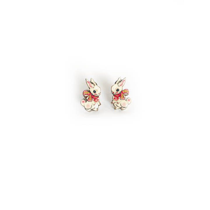Rabbit Stud Earrings by Rosie Rose Parker