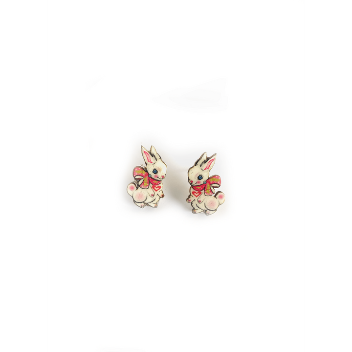 Rabbit Stud Earrings by Rosie Rose Parker