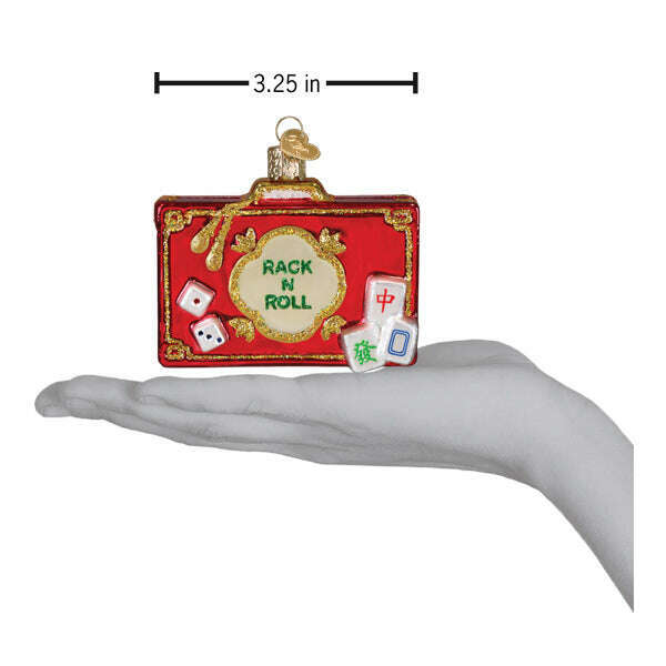 Old World Christmas Rack N Roll Mahjong Blown Glass Ornament