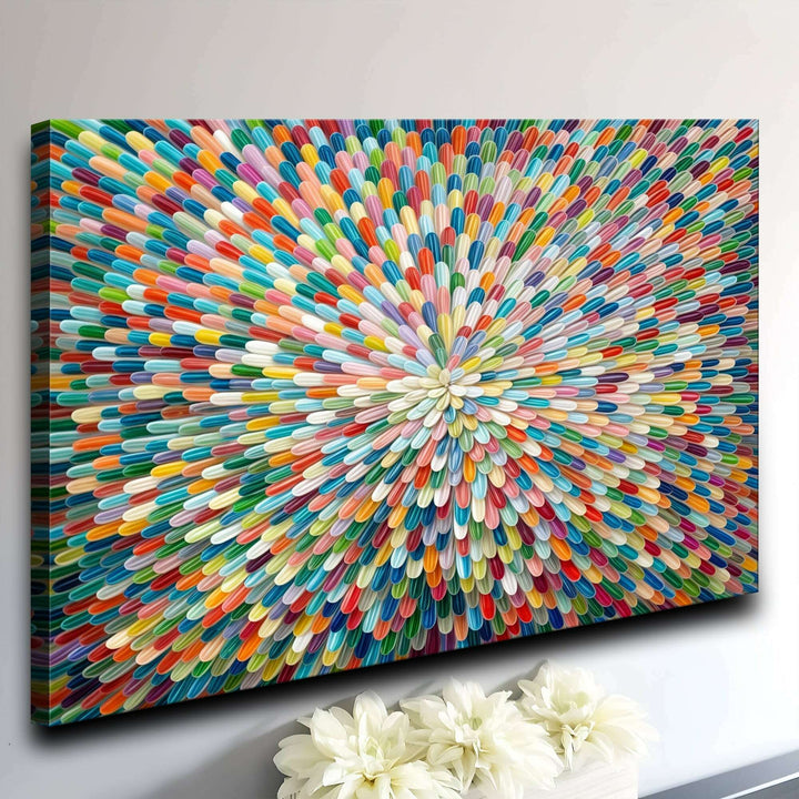 Radiant Bloom Abstract Wall Art