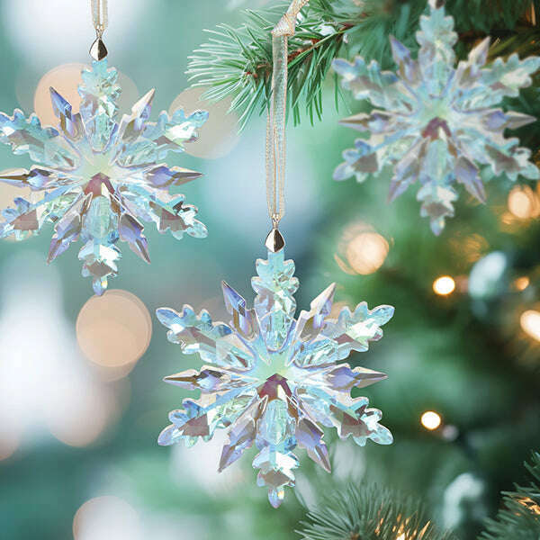 Old World Christmas Radiant Crystal Snowflake Blown Glass Ornament
