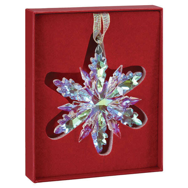 Old World Christmas Radiant Crystal Snowflake Blown Glass Ornament