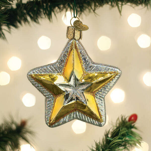 Old World Christmas Radiant Star Blown Glass Ornament