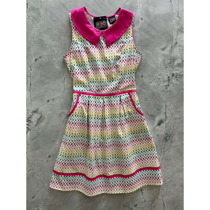 Rainbow Drop Collared Dress