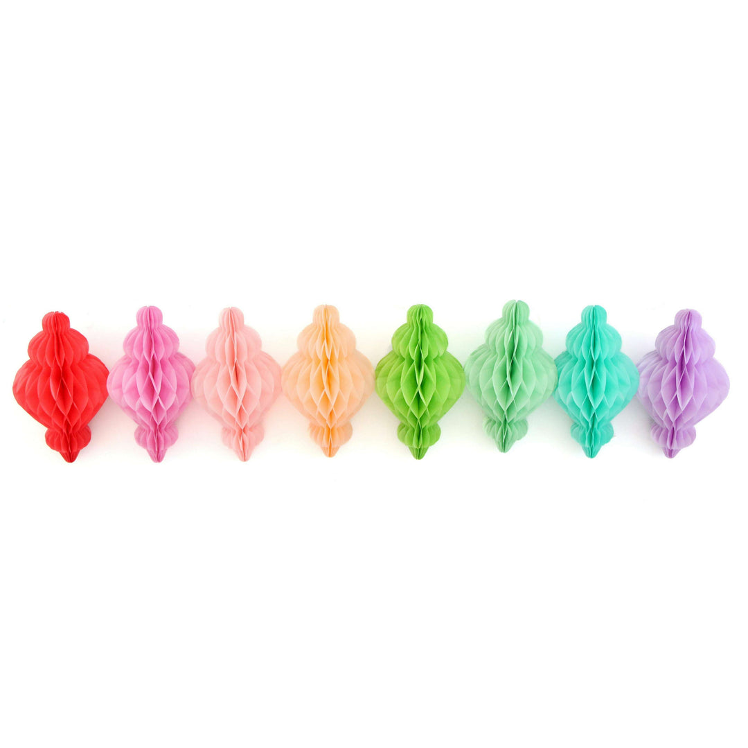 Rainbow Honeycomb Ornaments