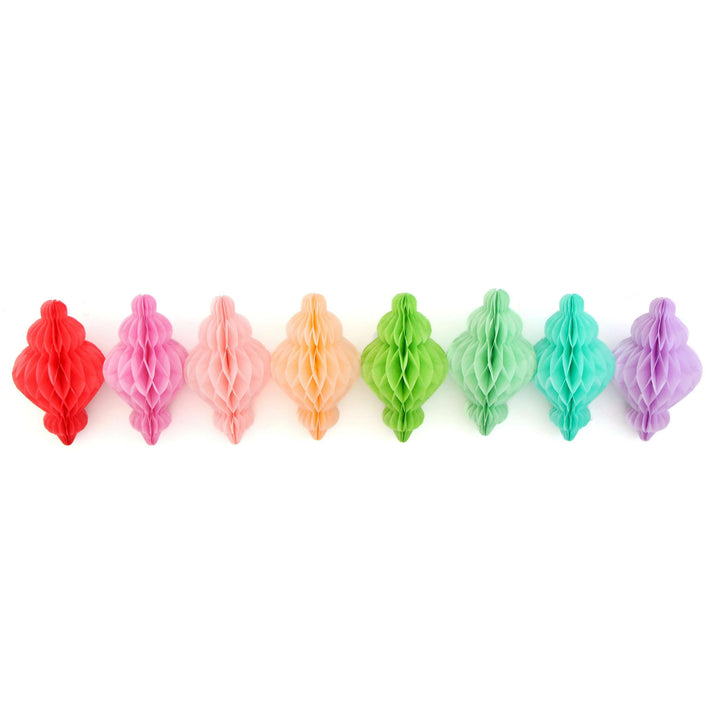 Rainbow Honeycomb Ornaments