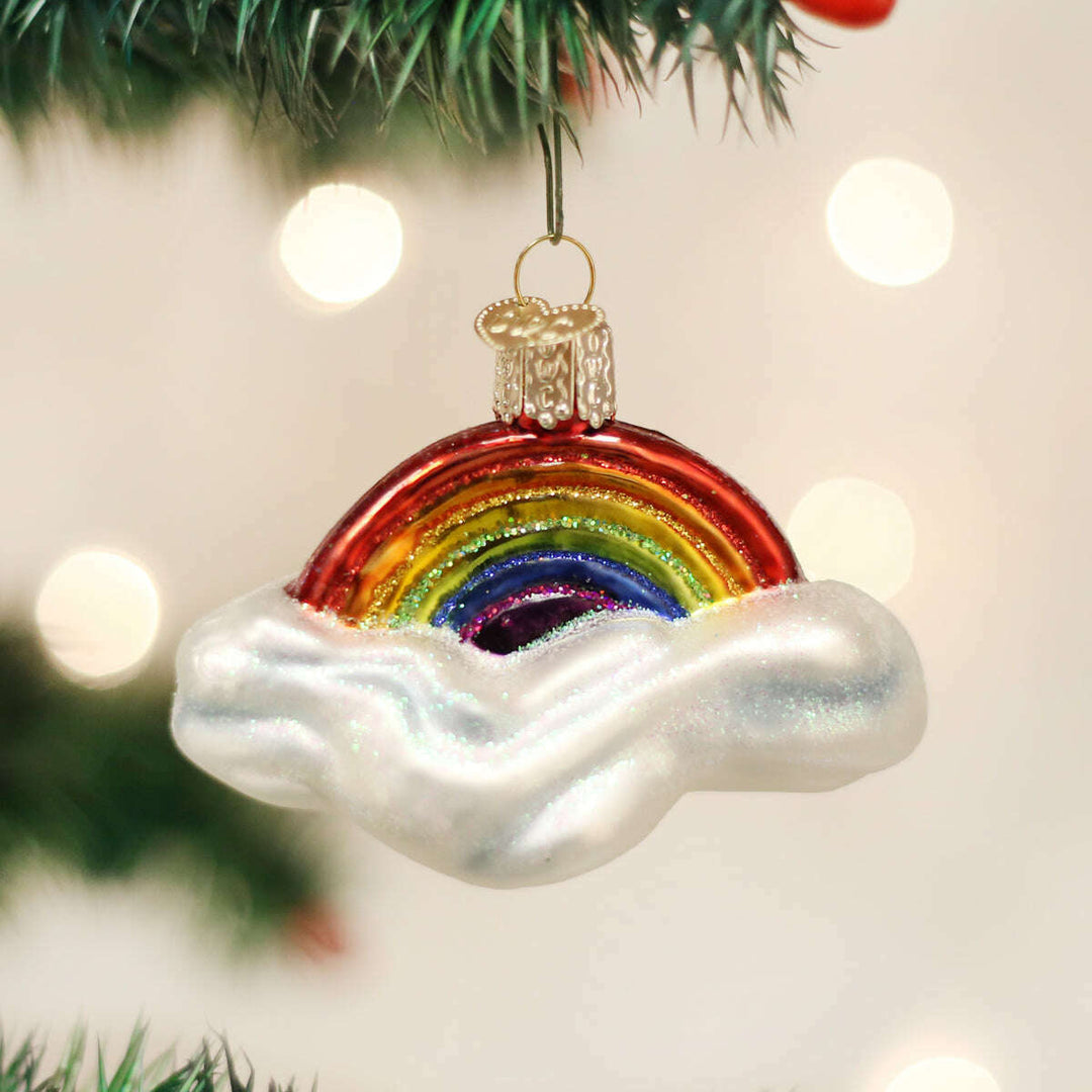 Old World Christmas Rainbow Blown Glass Ornament