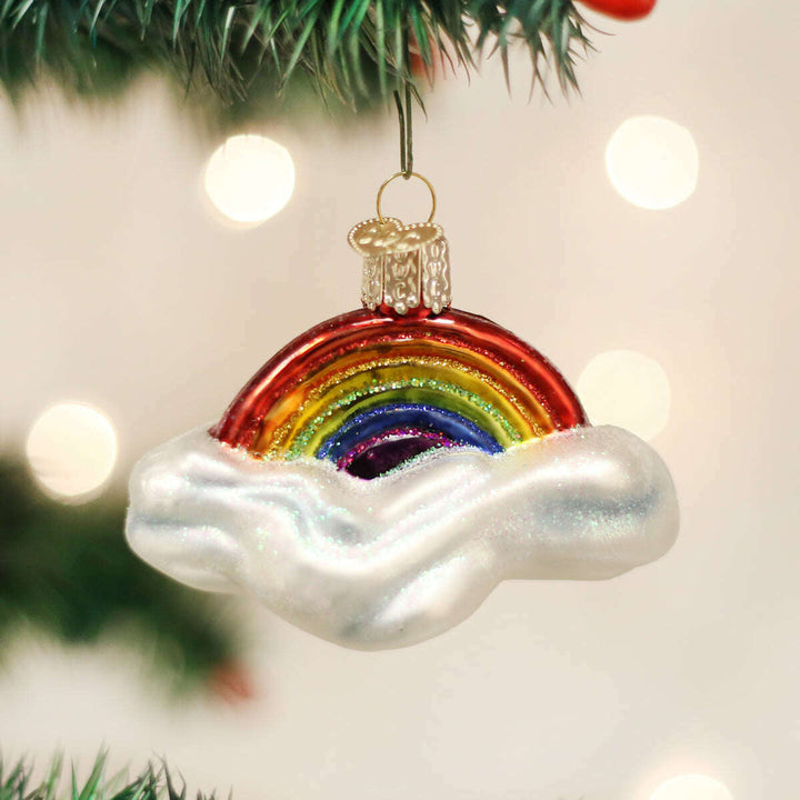 Old World Christmas Rainbow Blown Glass Ornament