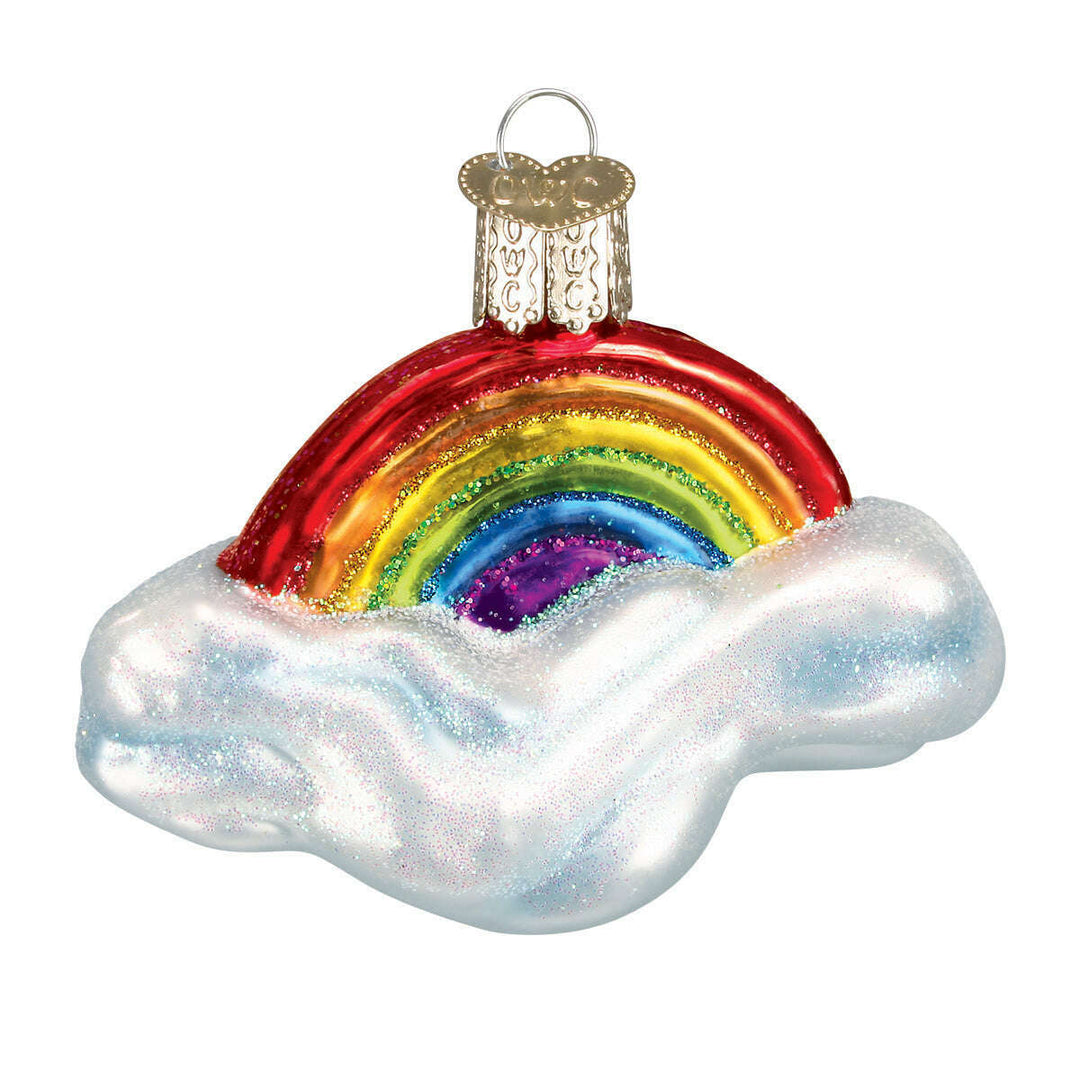 Old World Christmas Rainbow Blown Glass Ornament