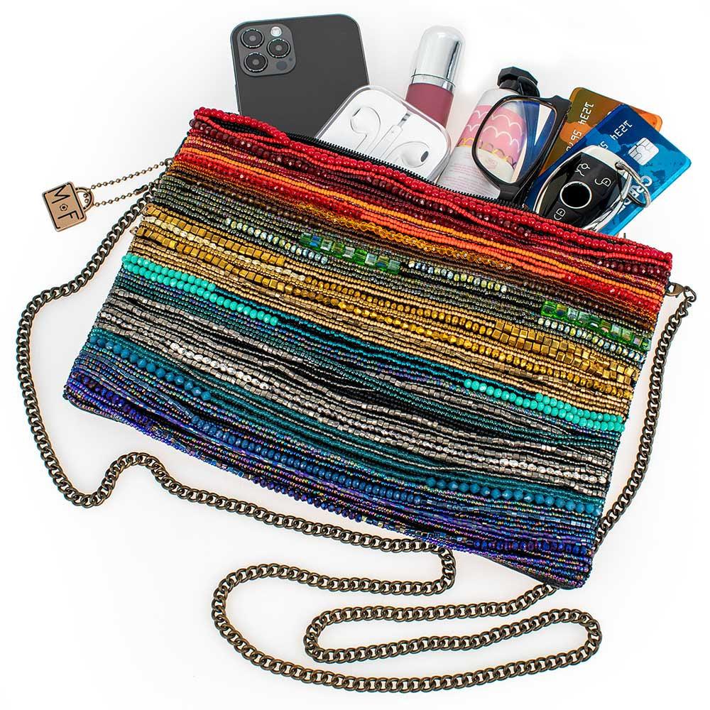 Rainbow Radiance Crossbody Handbag by Mary Frances image 8