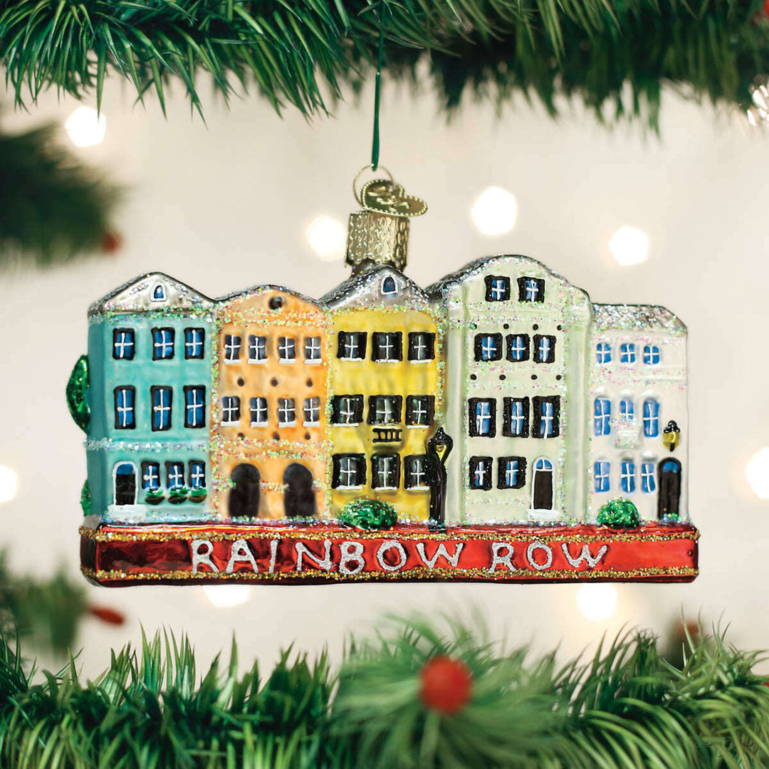 Old World Christmas Rainbow Row Blown Glass Ornament