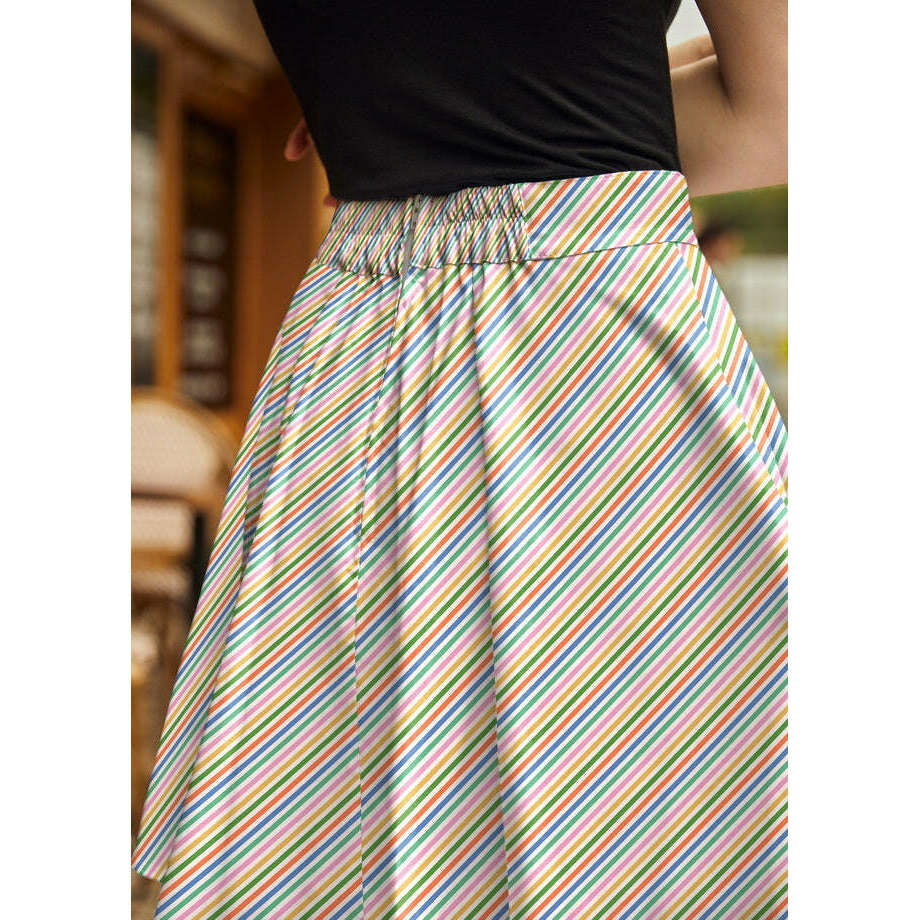 Rainbow Stripe Skater Skirt