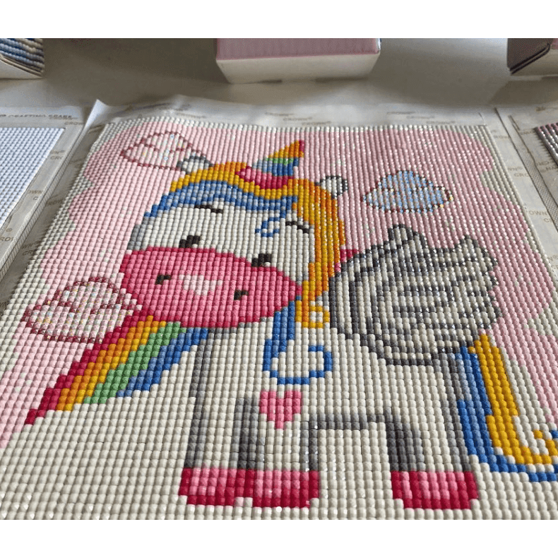 Rainbow Unicorn CS2703 7.9 x 7.9 inches Crafting Spark Diamond Painting Kit