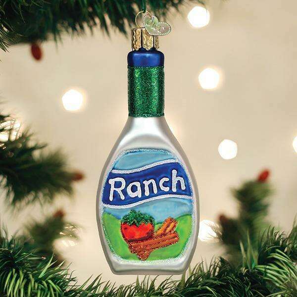 Old World Christmas Ranch Dressing Blown Glass Ornament