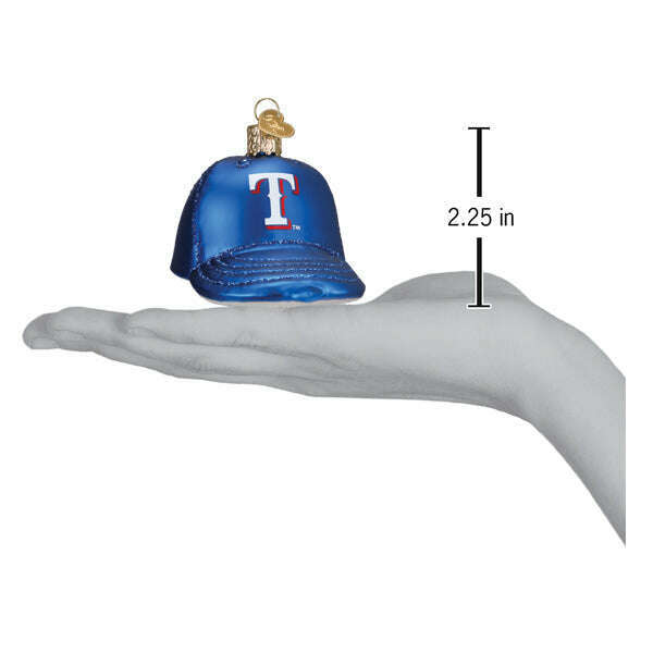 Old World Christmas Rangers Baseball Cap Blown Glass Ornament