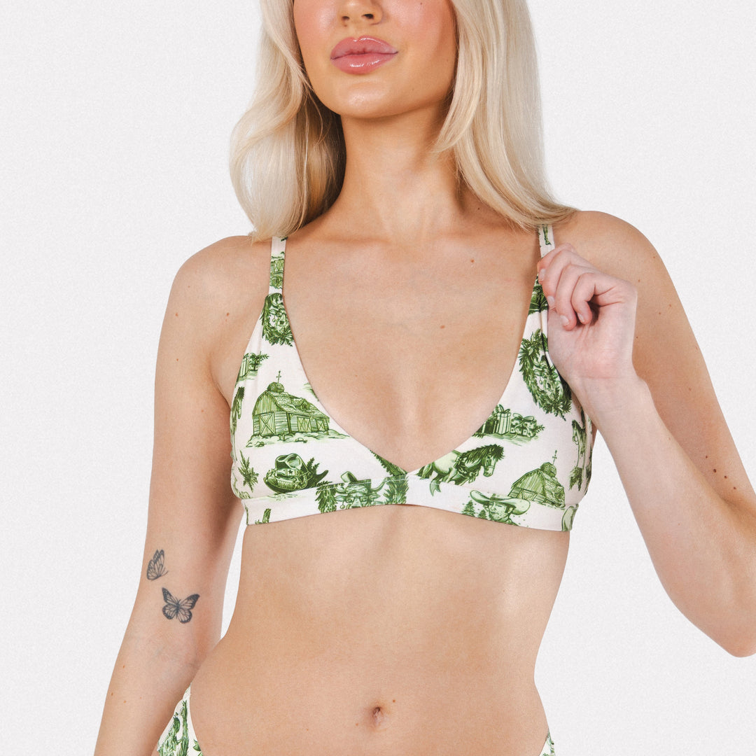 The Western Wonderland | Western Toile Boob Hammock™ Triangle Bralette
