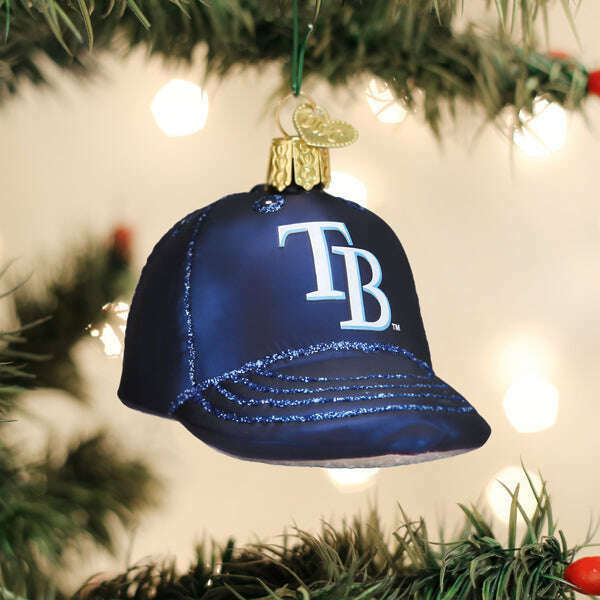 Old World Christmas Rays Baseball Cap Blown Glass Ornament