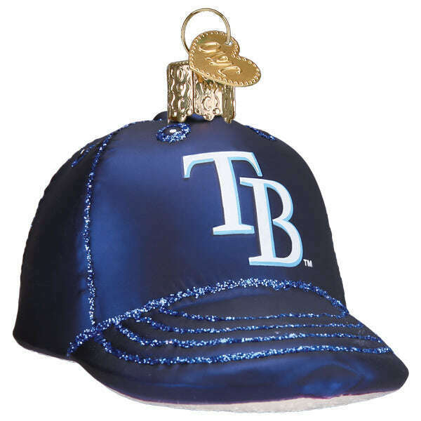 Old World Christmas Rays Baseball Cap Blown Glass Ornament