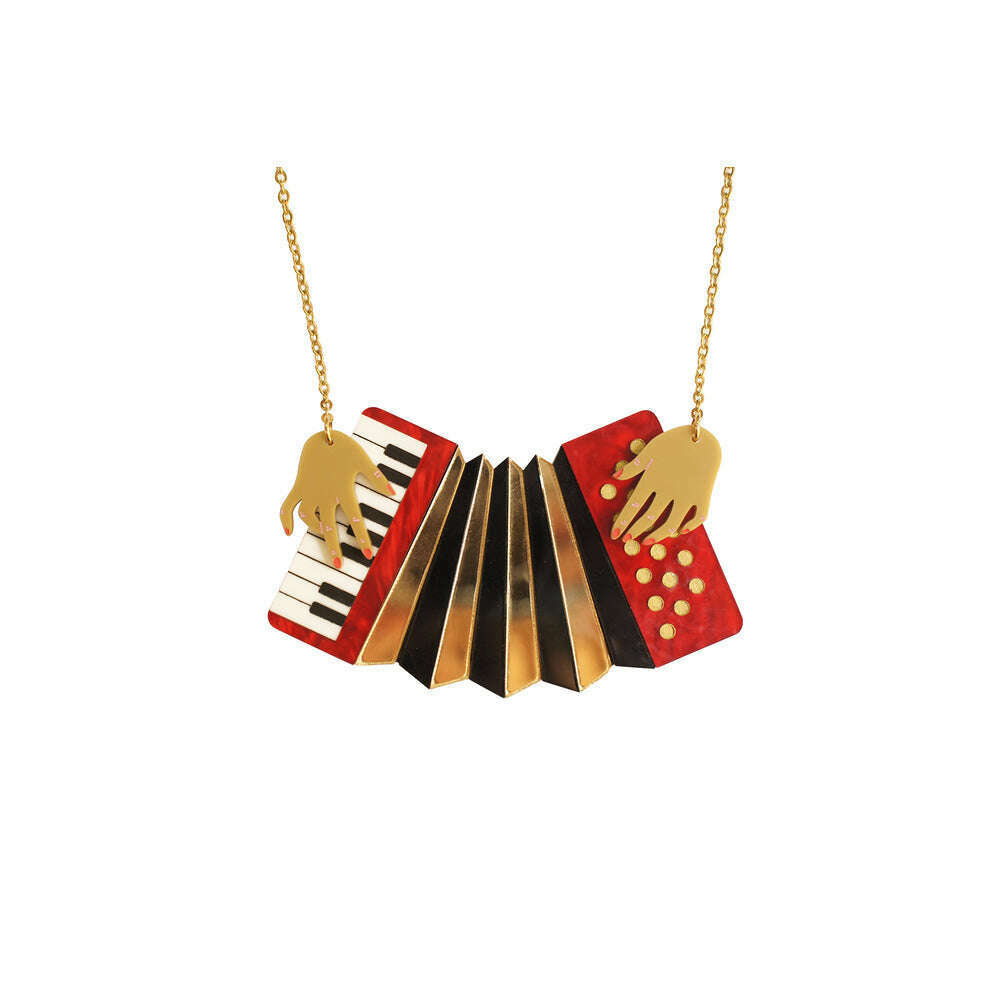 Red Accordion Necklace by Laliblue 1