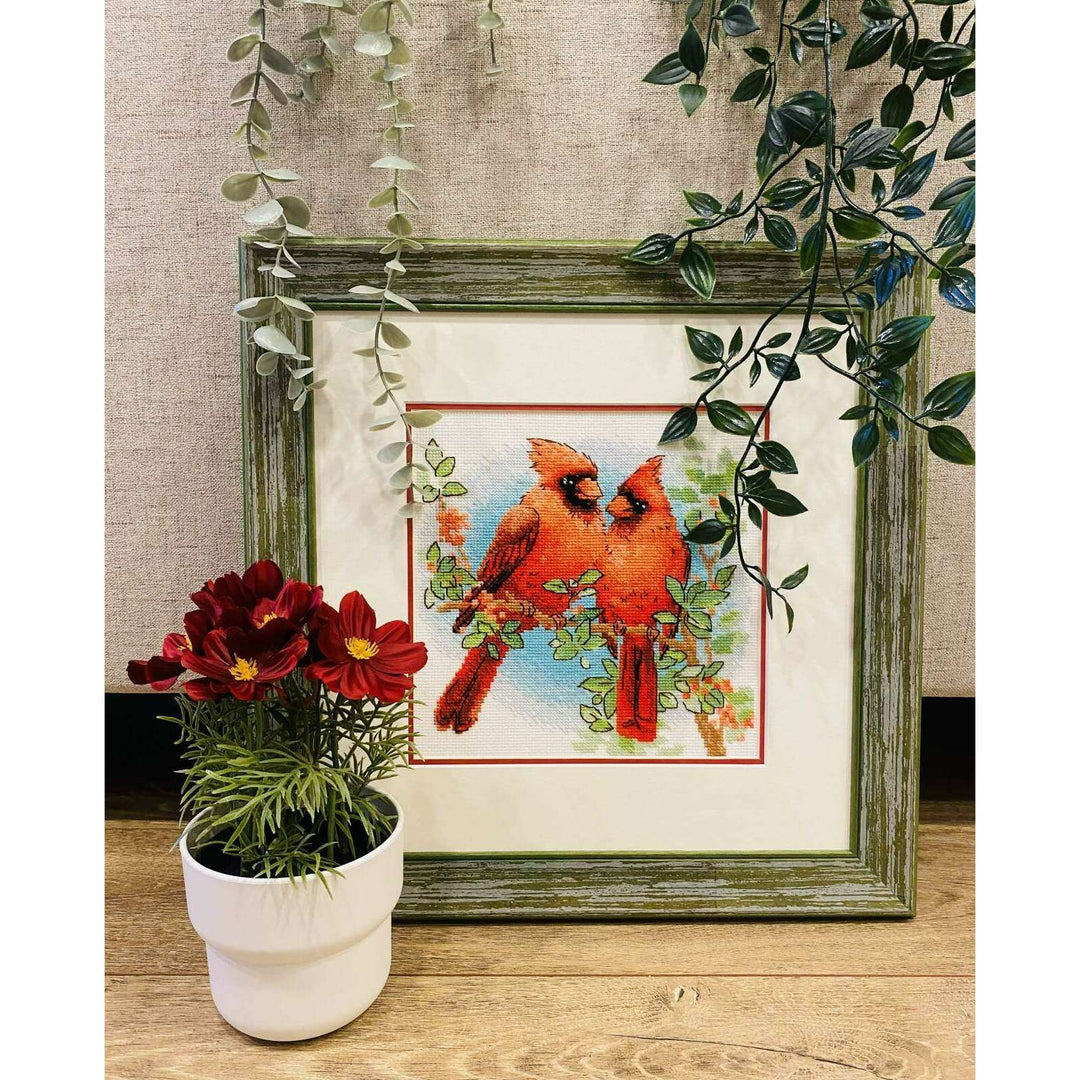 Red Cardinals R2096 Counted Cross Stitch Kit