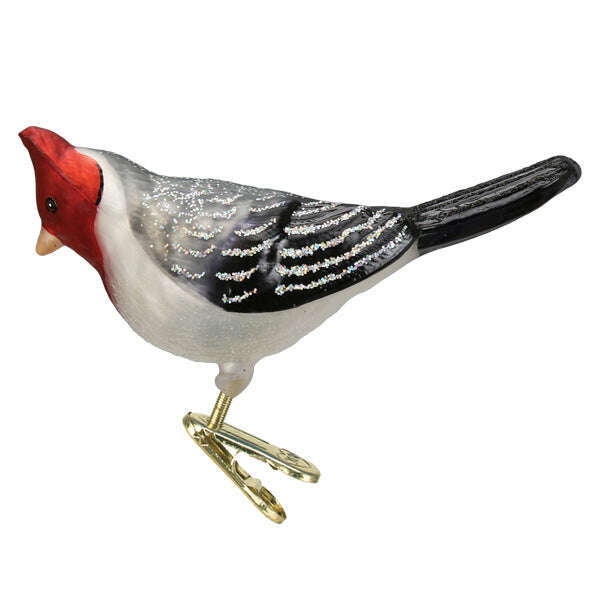 Old World Christmas Red-Crested Cardinal Blown Glass Ornament