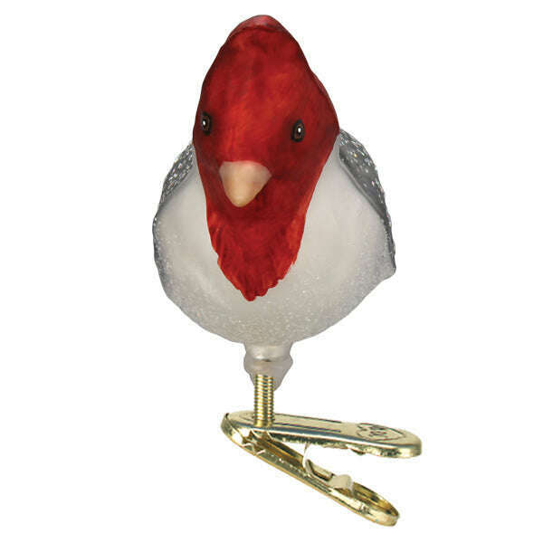 Old World Christmas Red-Crested Cardinal Blown Glass Ornament