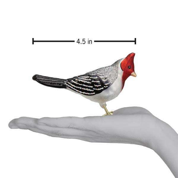 Old World Christmas Red-Crested Cardinal Blown Glass Ornament