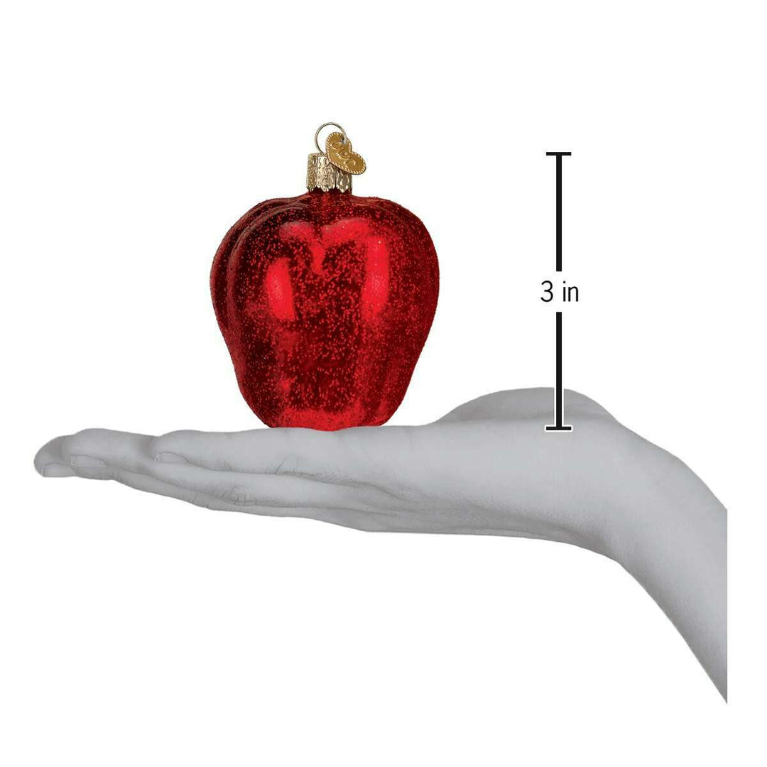 Old World Christmas Red Delicious Apple Blown Glass Ornament