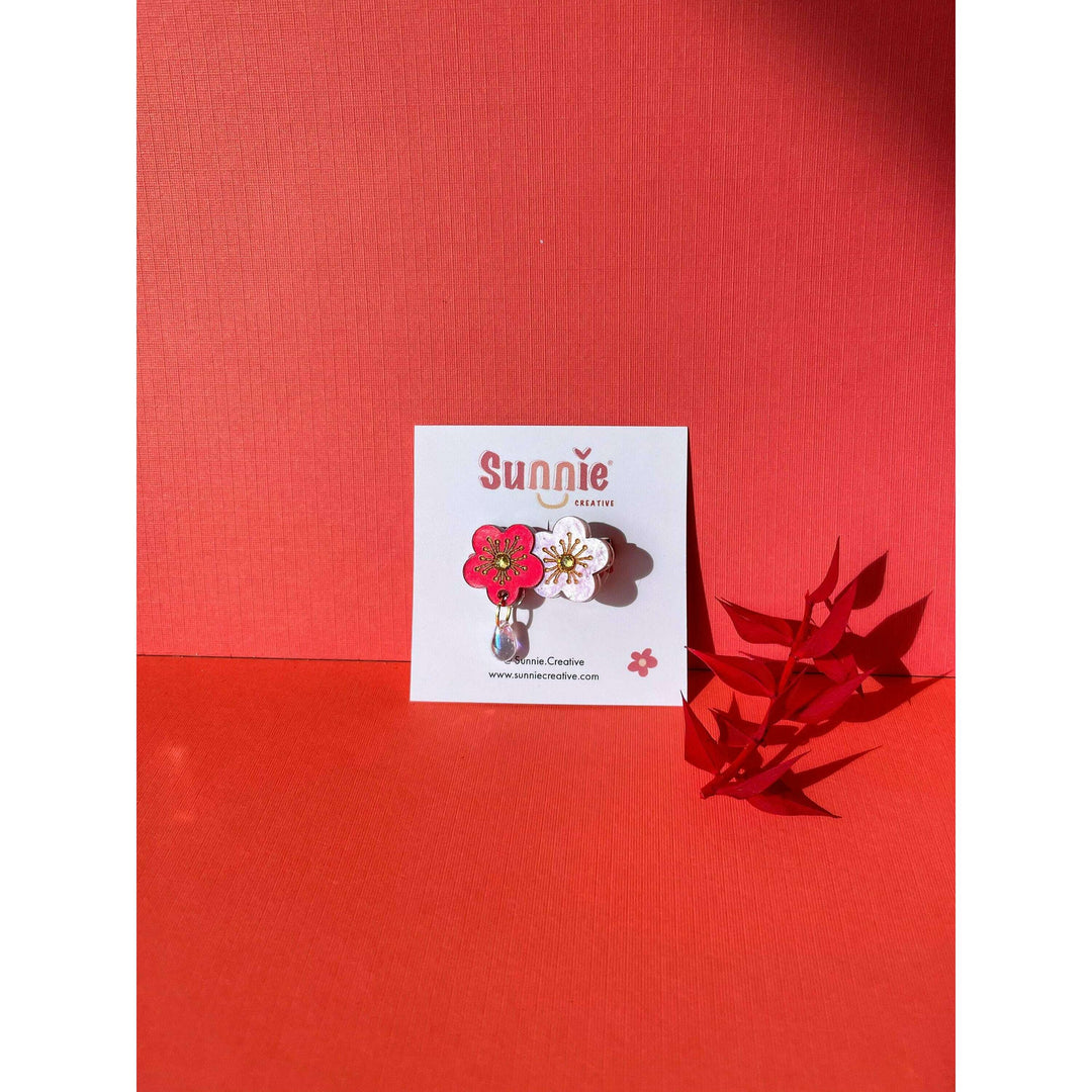 Red Flower Hair Clip