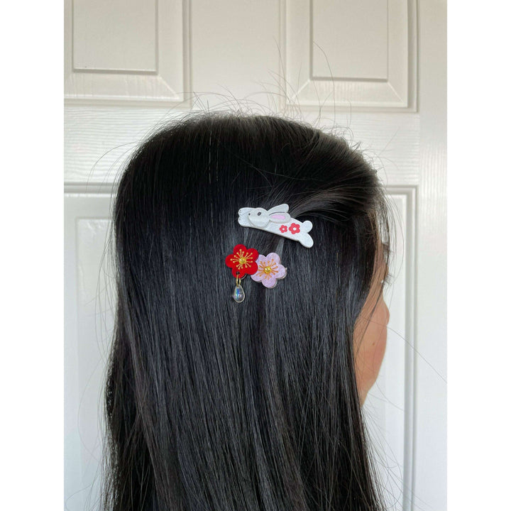 Red Flower Hair Clip