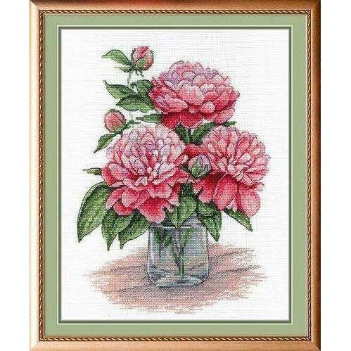 Red Flowers HB-543 / SNV-543 Counted Cross Stitch Kit