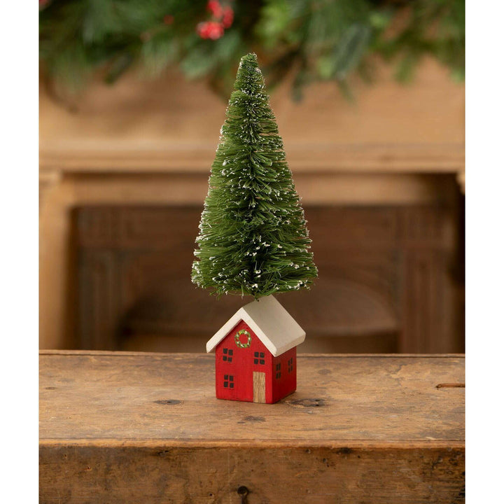 Red House Bottle Brush Tree by Bethany Lowe Designs, image 2