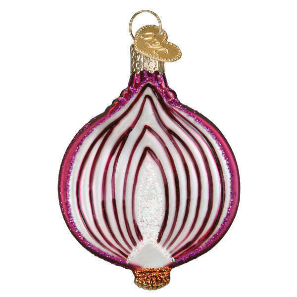 Old World Christmas Red Onion Blown Glass Ornament