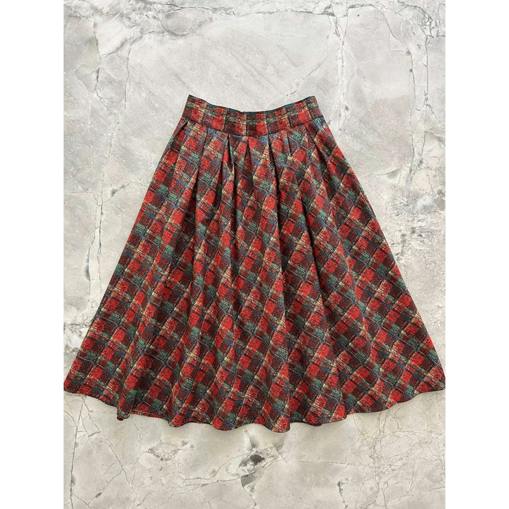 Red Plaid Doris Skirt