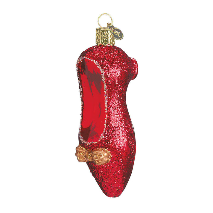 Old World Christmas Red Slipper Blown Glass Ornament