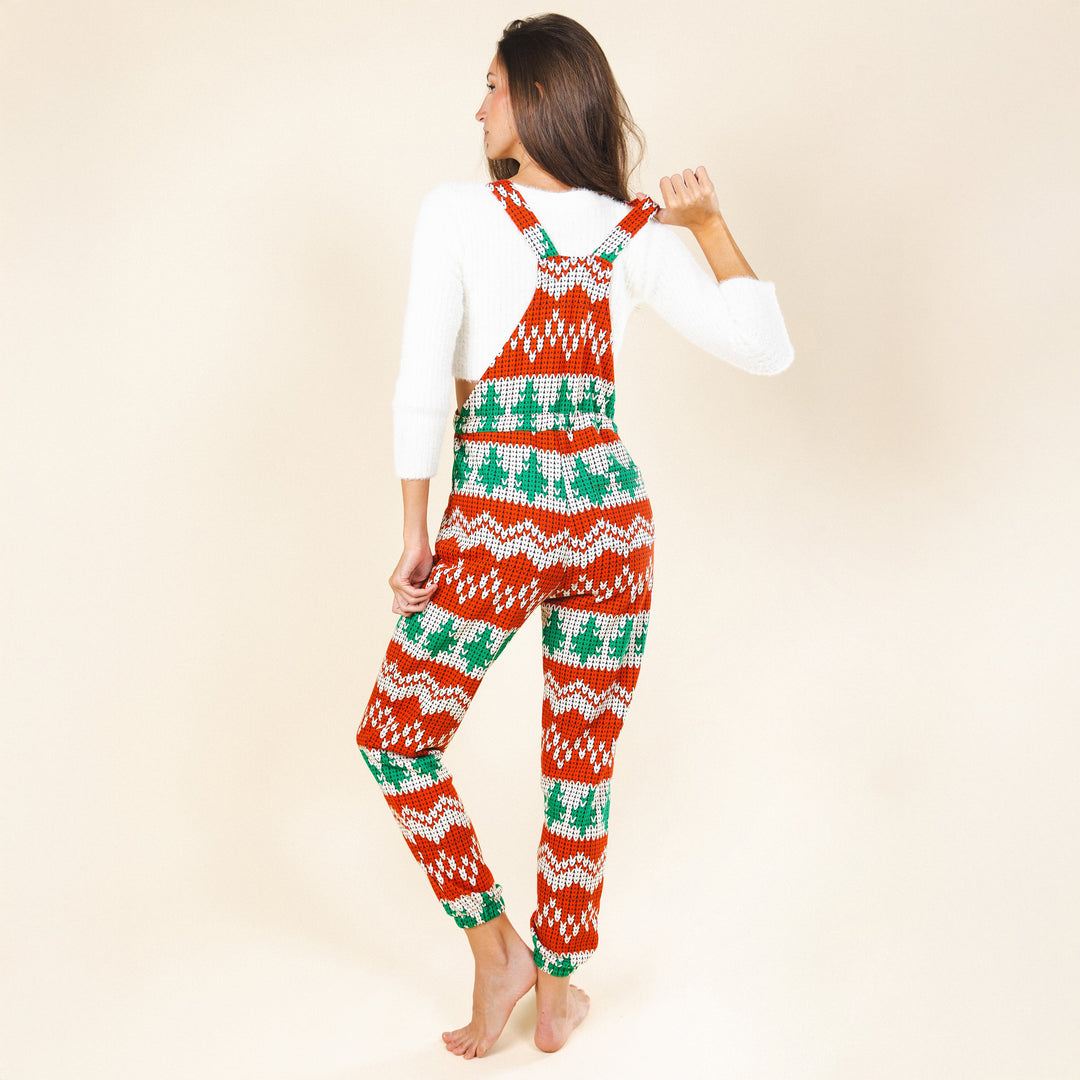 The Red Ryder | Fair Isle Knit Print Women's Pajamaralls®