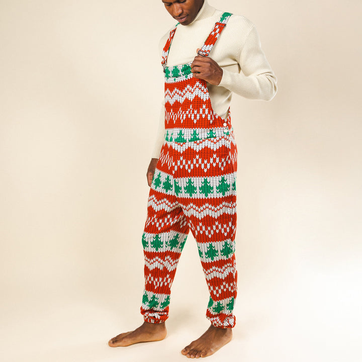 The Red Ryder | Fair Isle Knit Print Pajamaralls®