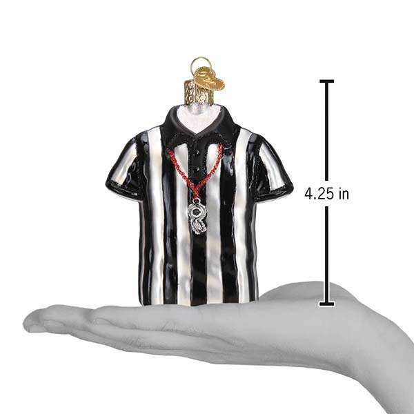 Old World Christmas Referee Shirt Blown Glass Ornament