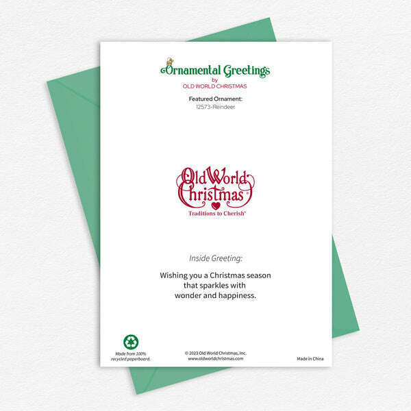 Old World Christmas Reindeer Christmas Card