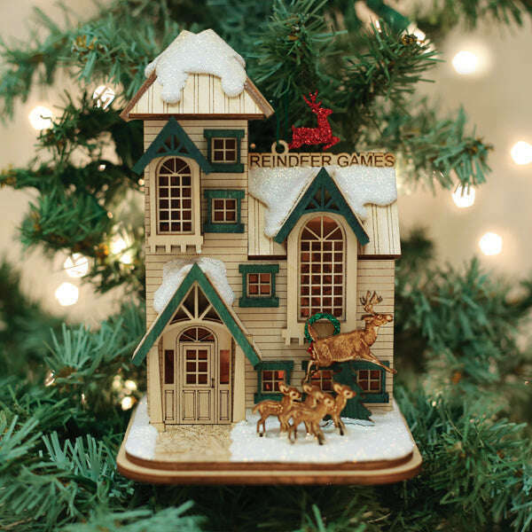 Old World Christmas Reindeer Games Light-Up Ornament
