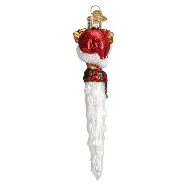 Old World Christmas Reindeer Icicle Blown Glass Ornament