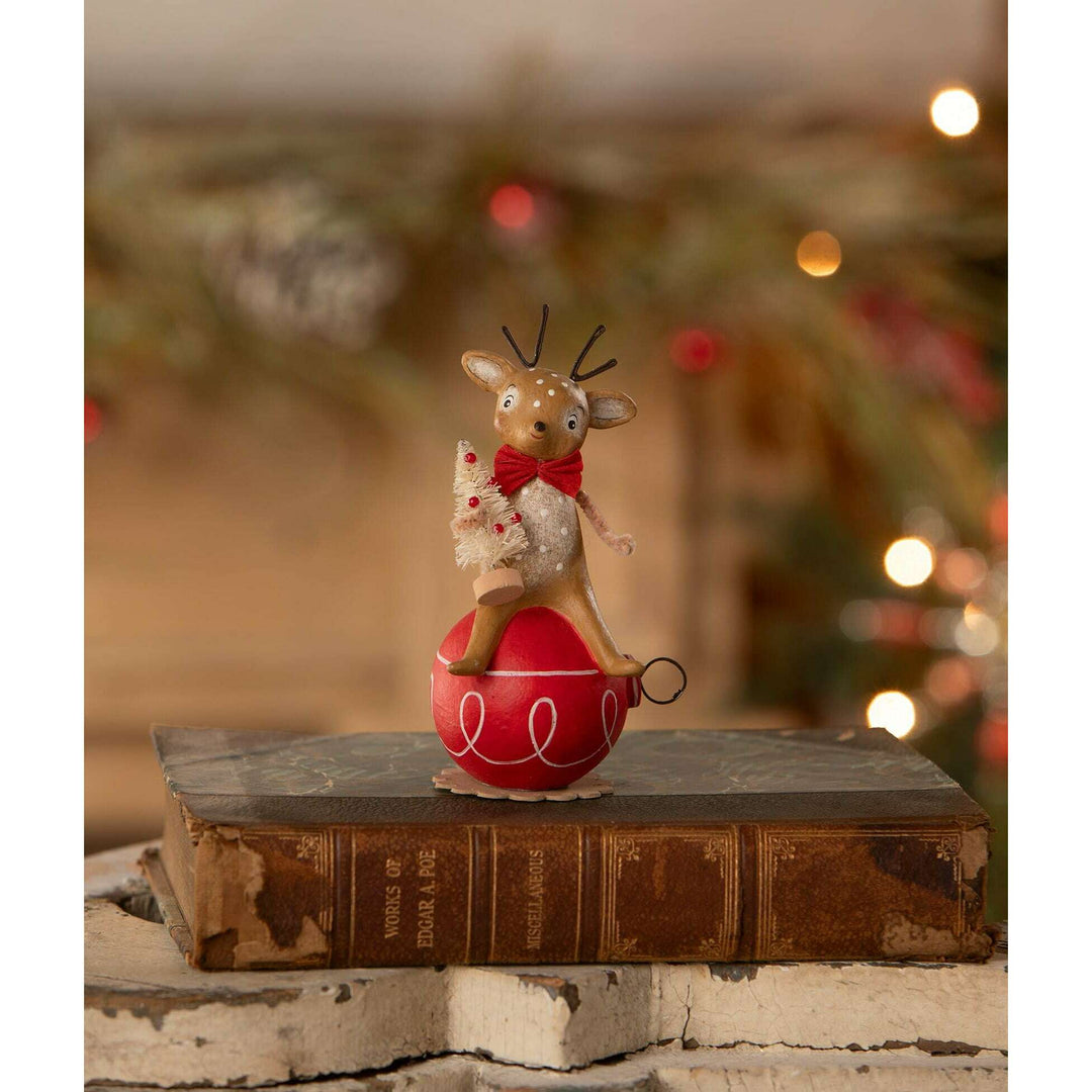 Reindeer on Ornament by Bethany Lowe Designs, christmas decor