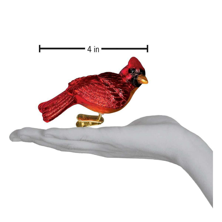 Old World Christmas Resting Cardinal Blown Glass Ornament