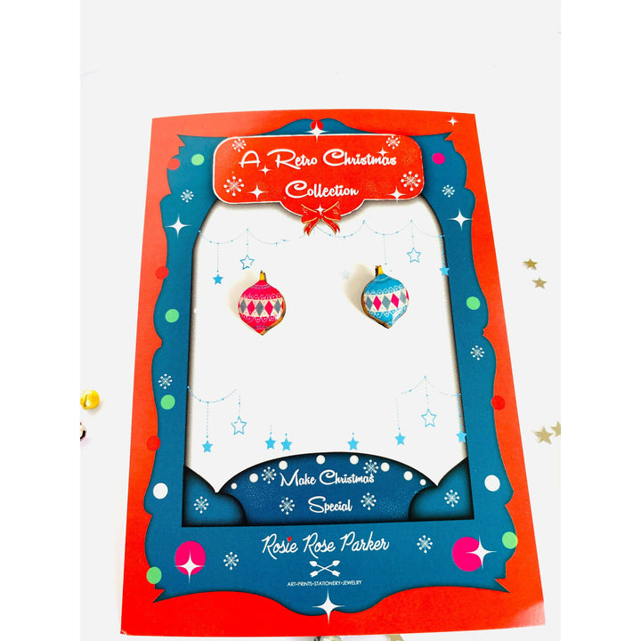 Retro Bauble Stud Earrings by Rosie Rose Parker