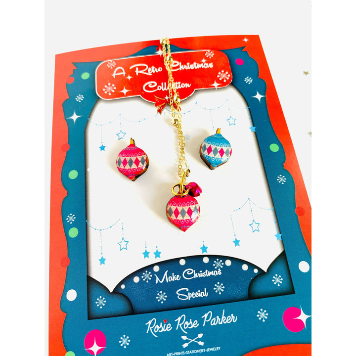 Retro Bauble Stud Earrings by Rosie Rose Parker