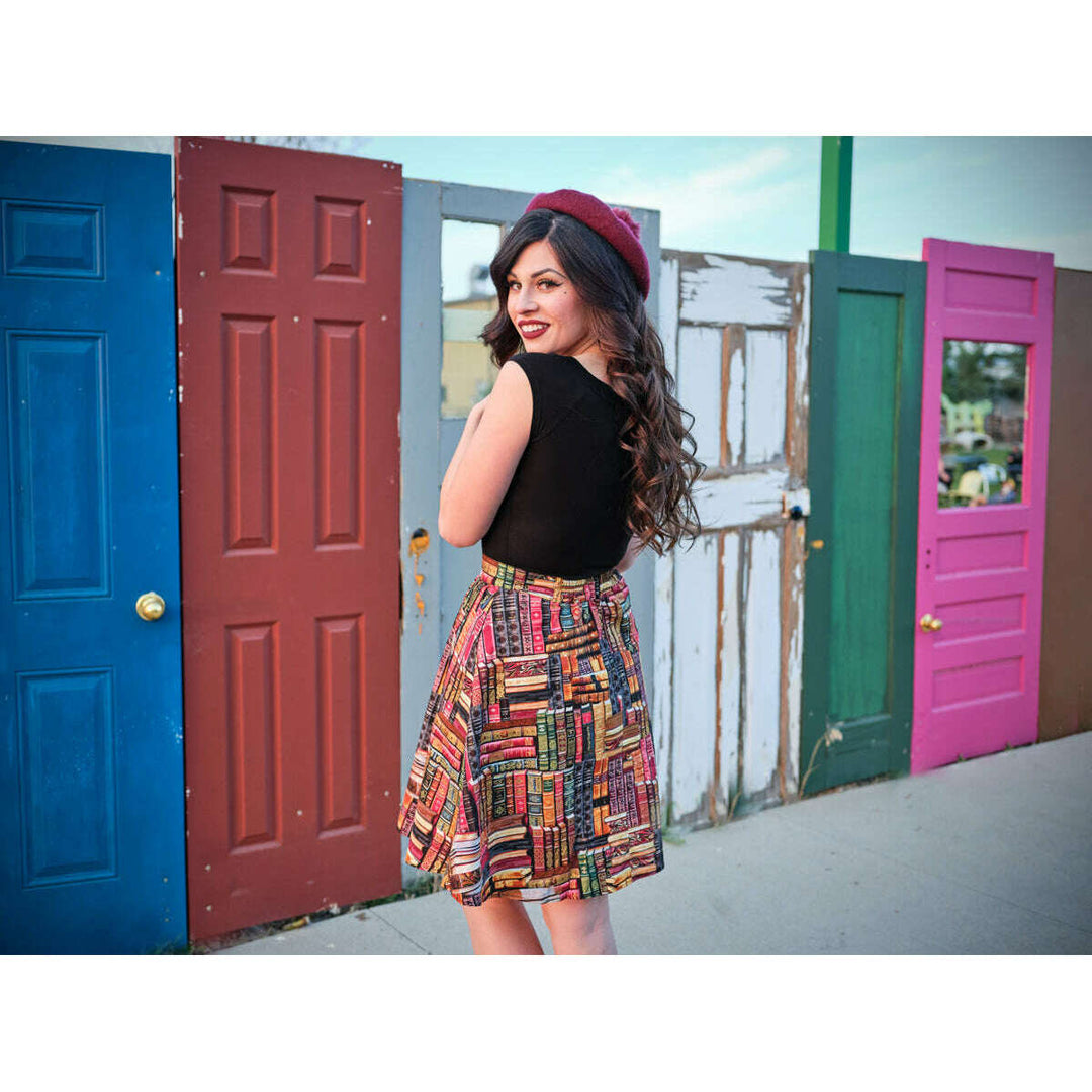 Retro Boat Neck Top in Black