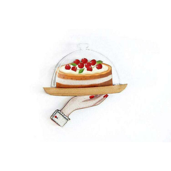 Retro Cherry Cake Brooch by Laliblue - Quirks!