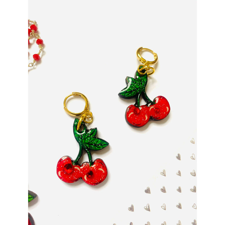 Retro Cherry Earrings by Rosie Rose Parker