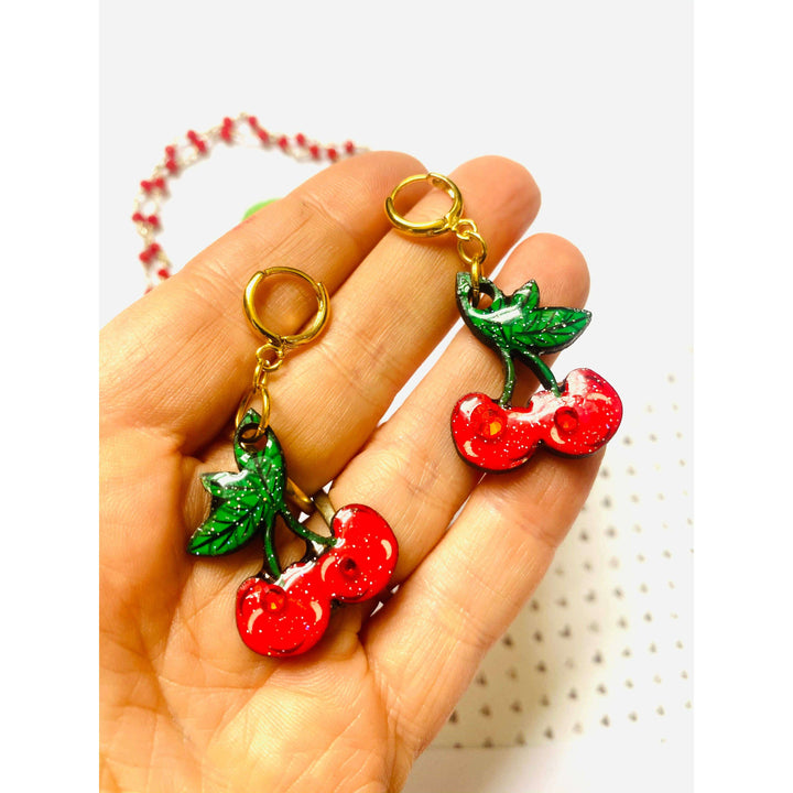 Retro Cherry Earrings by Rosie Rose Parker