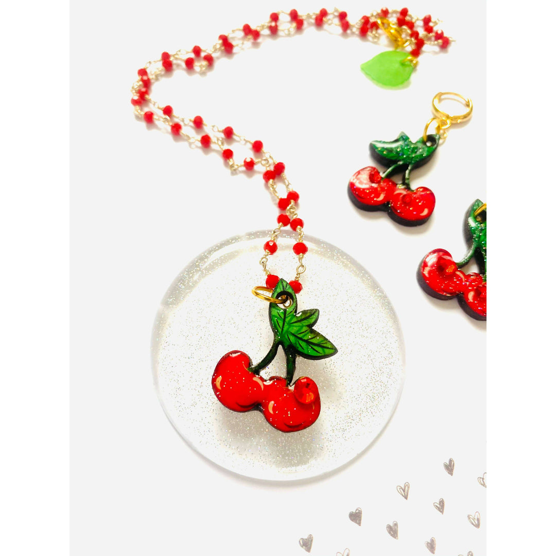 Retro Cherry Earrings by Rosie Rose Parker